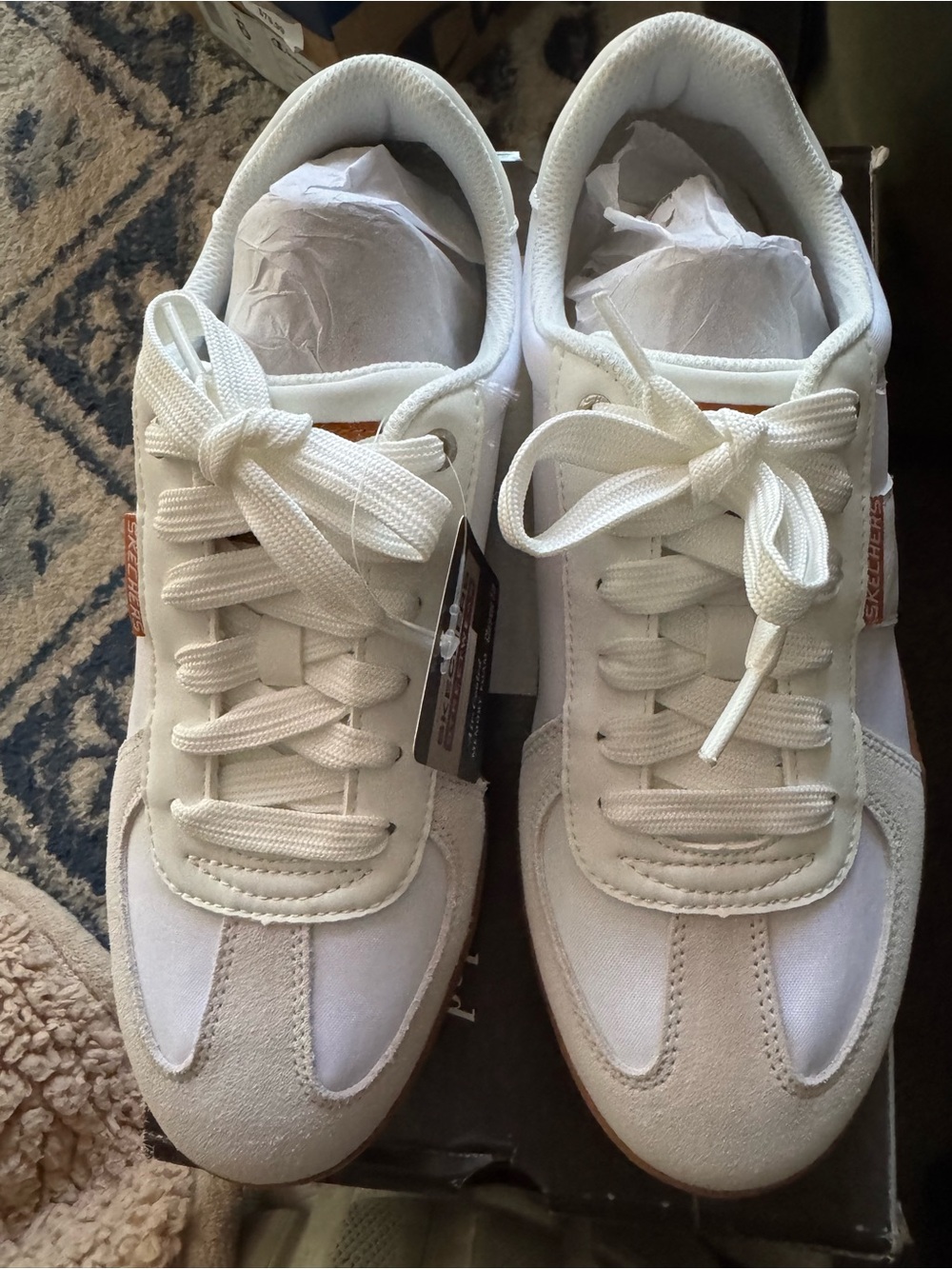 Skechers Streetwear Men's Placer Camilo Sneaker White Gum Sole NIB